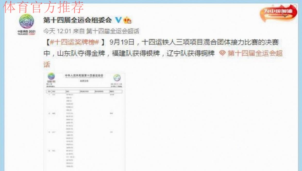 11月17日全运会金牌速览